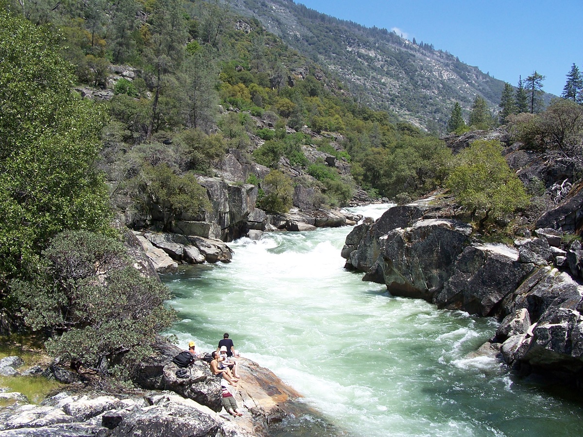 Granite gorge and river scenery near Preston Falls in Stanislaus National Forest